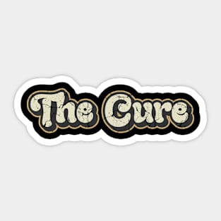 The Cure - Vintage Text Sticker